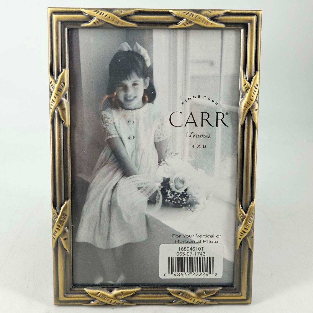Carr Gold silver Swirly Scroll Art Deco Style Picture Frame 4X6